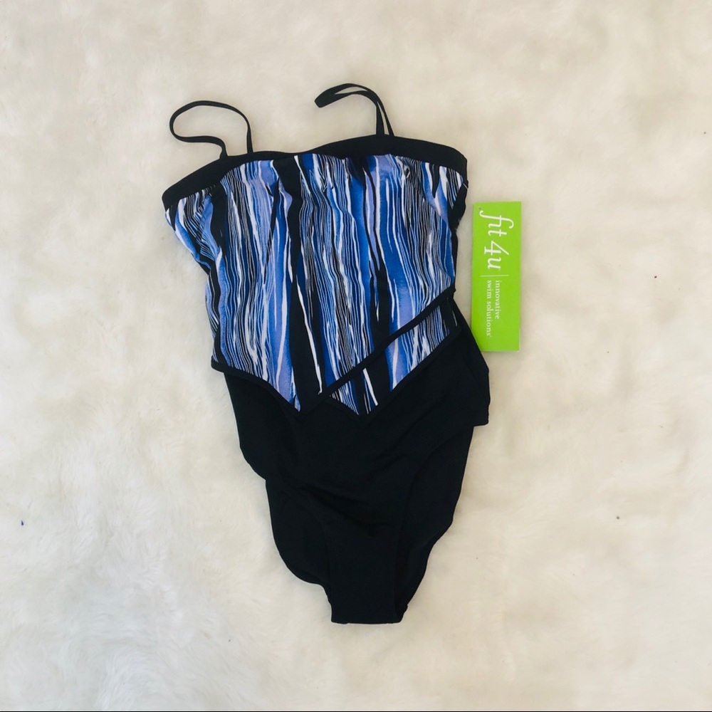 Fit4U Women's Plus One Piece Bathing Suit Fitted